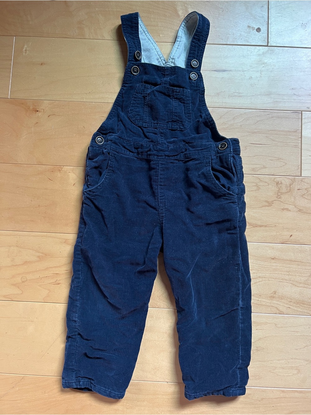 Zara baby Navy Blue Lined Corduroy Overalls